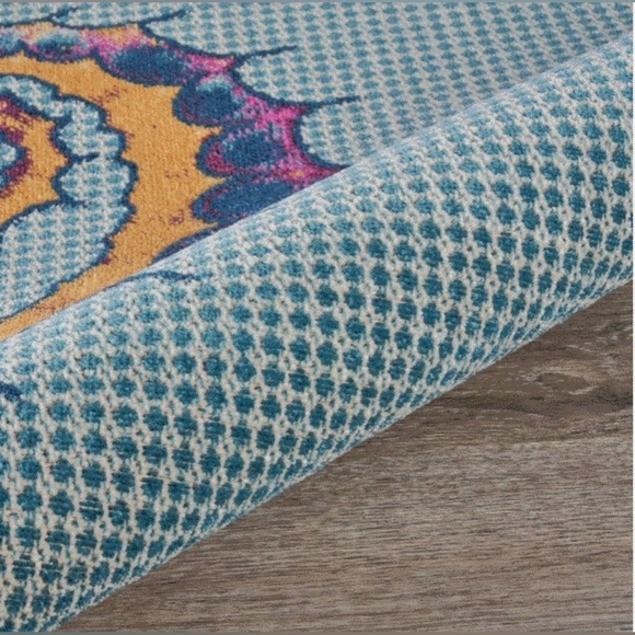 Tropical Seahorse Rug Multi Colored Indoor/Outdoor 36" X 12" - Picture 5 of 5